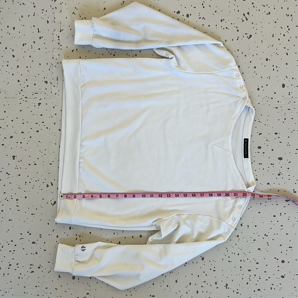 💘 THRIVE SOCIĖTĖ - WHITE SNAP DETAIL SWEATSHIRT - Picture 9 of 9
